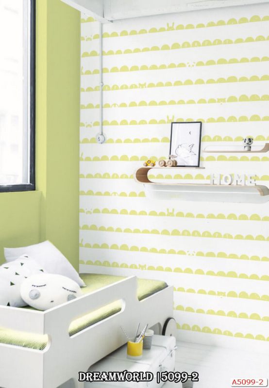 Ngày nay thiết kế nội thất phòng bé rất được chú trọng, mẫu giấy dán tường này sẽ làm hài lòng quý khách hàng.